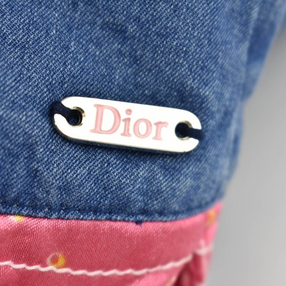 DIOR Blue Denim & Logo Reversible Sleeveless Dress - Picture 3 of 10